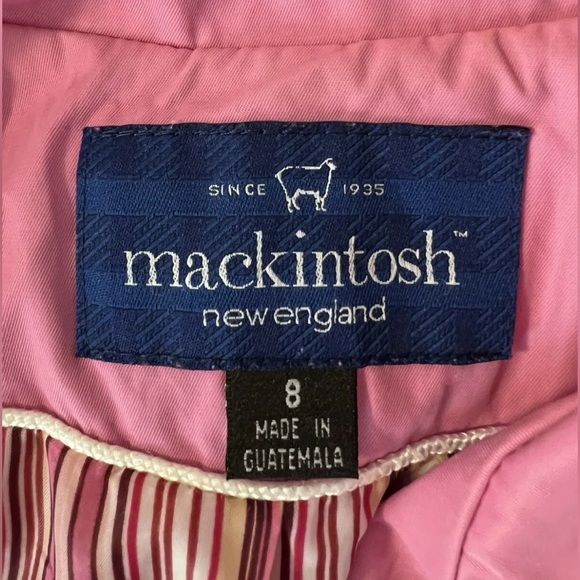 Mackintosh New England Belted Trench Coat Size 8 Hot‎ Pink - Picture 7 of 11